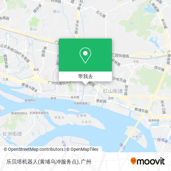 乐贝塔机器人(黄埔乌冲服务点)地图