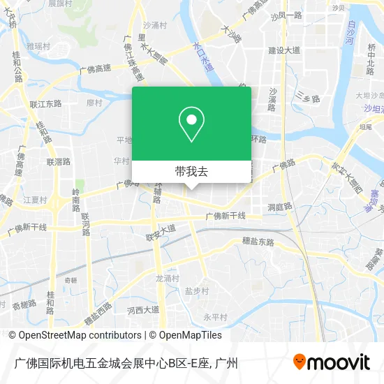 广佛国际机电五金城会展中心B区-E座地图