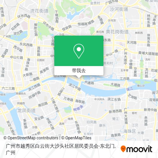 广州市越秀区白云街大沙头社区居民委员会-东北门地图