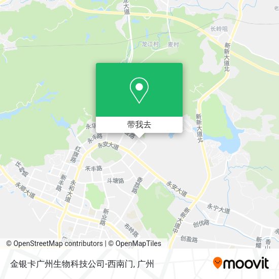 金银卡广州生物科技公司-西南门地图