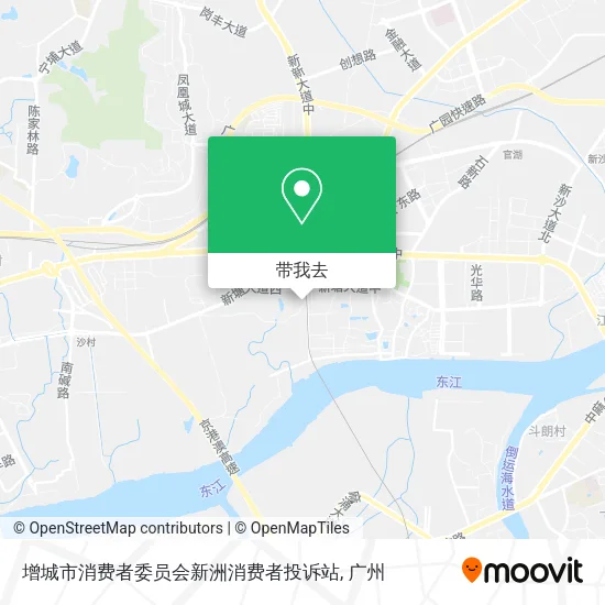 增城市消费者委员会新洲消费者投诉站地图