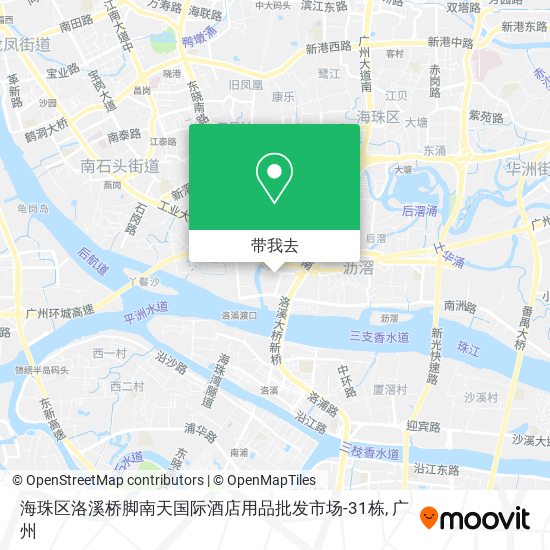 海珠区洛溪桥脚南天国际酒店用品批发市场-31栋地图