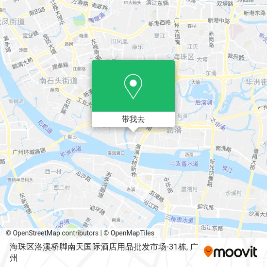 海珠区洛溪桥脚南天国际酒店用品批发市场-31栋地图