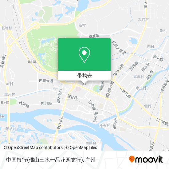 中国银行(佛山三水一品花园支行)地图