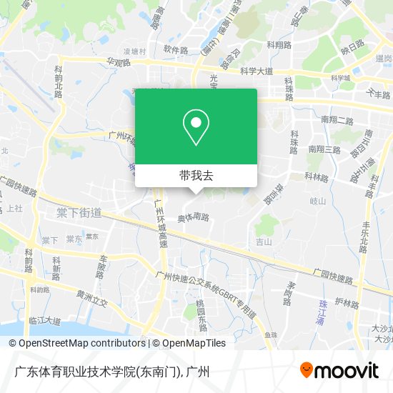 广东体育职业技术学院(东南门)地图