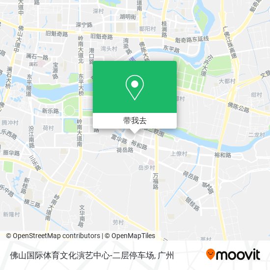 佛山国际体育文化演艺中心-二层停车场地图