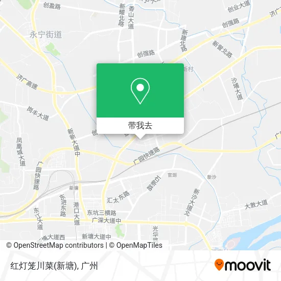 红灯笼川菜(新塘)地图