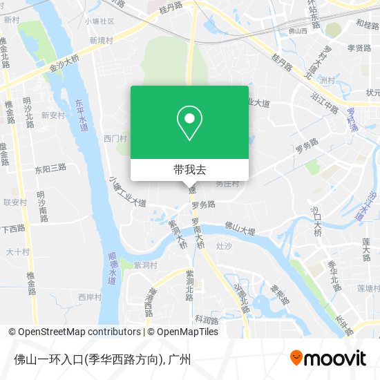 佛山一环入口(季华西路方向)地图