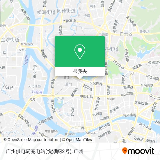 广州供电局充电站(悦湖阁2号)地图
