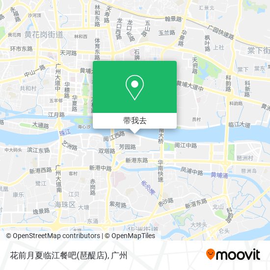 花前月夏临江餐吧(琶醍店)地图