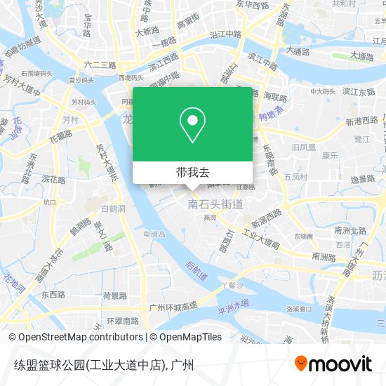 练盟篮球公园(工业大道中店)地图