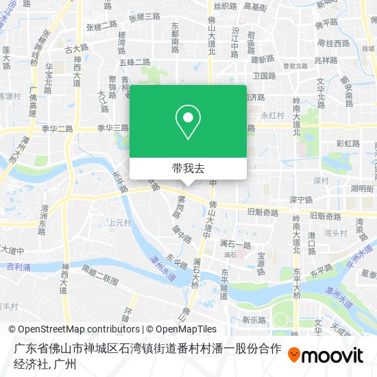 广东省佛山市禅城区石湾镇街道番村村潘一股份合作经济社地图
