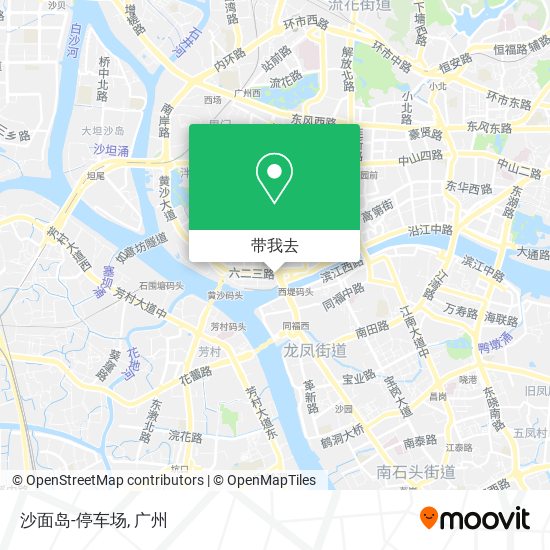沙面岛-停车场地图