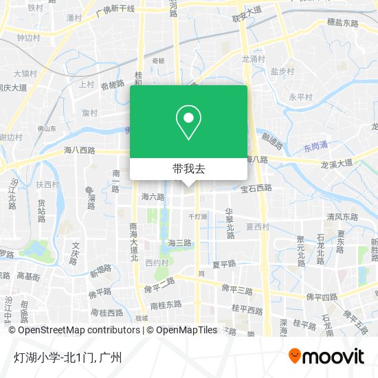 灯湖小学-北1门地图