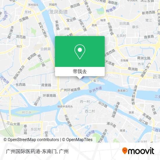 广州国际医药港-东南门地图