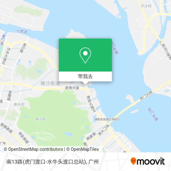 南13路(虎门渡口-水牛头渡口总站)地图