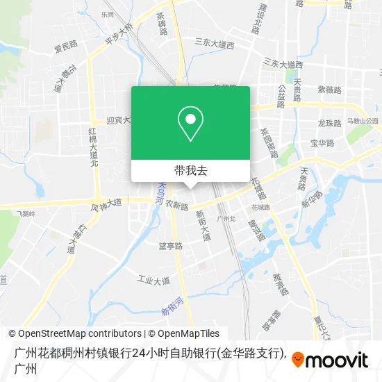 广州花都稠州村镇银行24小时自助银行(金华路支行)地图