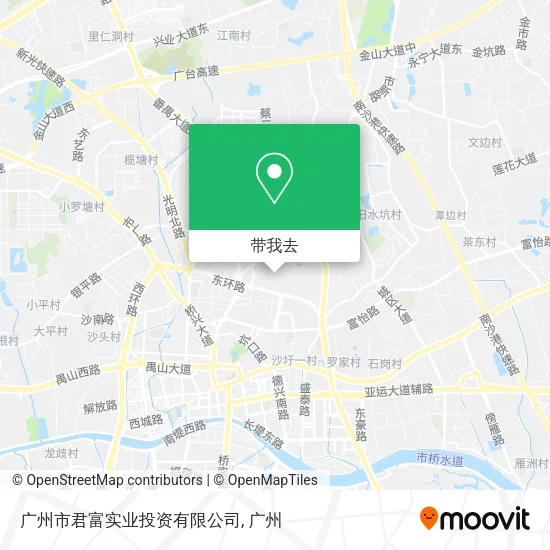 广州市君富实业投资有限公司地图