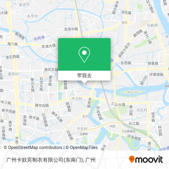 广州卡奴宾制衣有限公司(东南门)地图