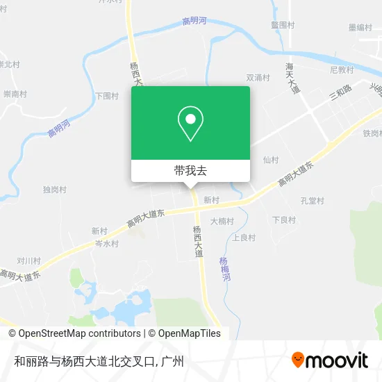 和丽路与杨西大道北交叉口地图