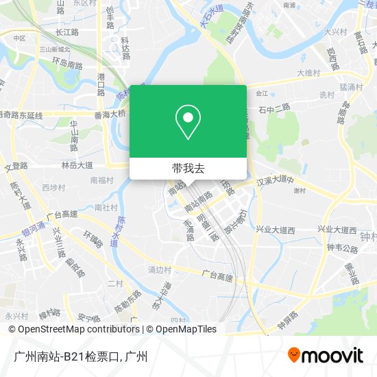 广州南站-B21检票口地图