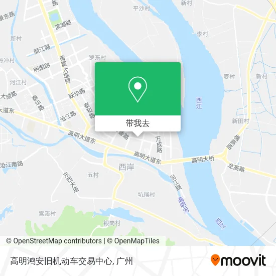 高明鸿安旧机动车交易中心地图