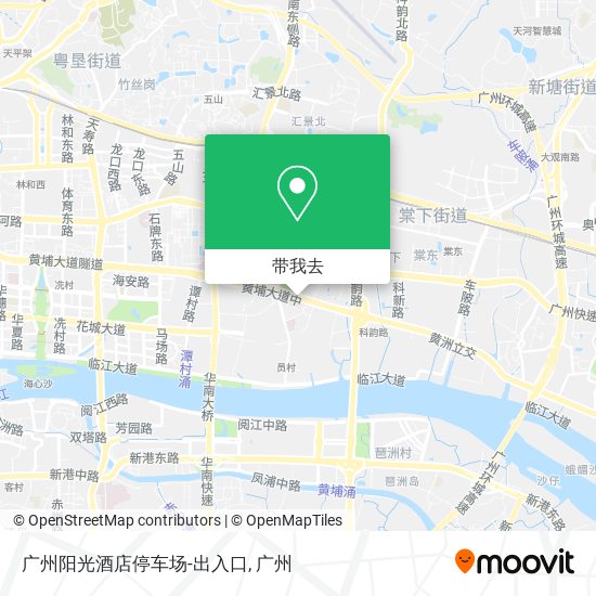 广州阳光酒店停车场-出入口地图