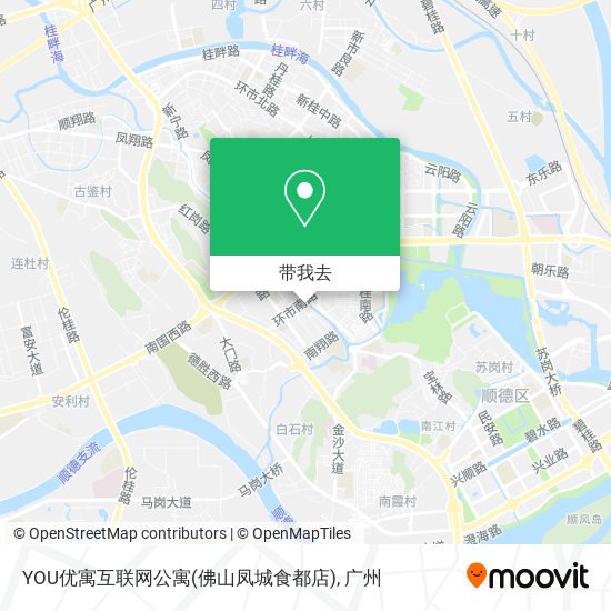 YOU优寓互联网公寓(佛山凤城食都店)地图