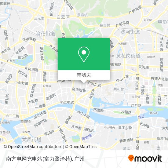 南方电网充电站(富力盈泽苑)地图