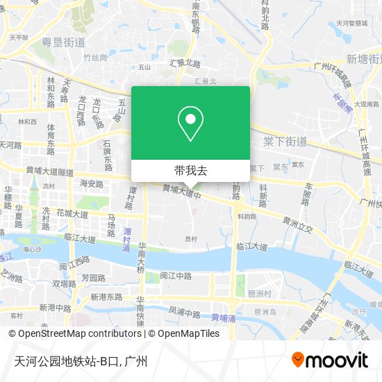 天河公园地铁站-B口地图