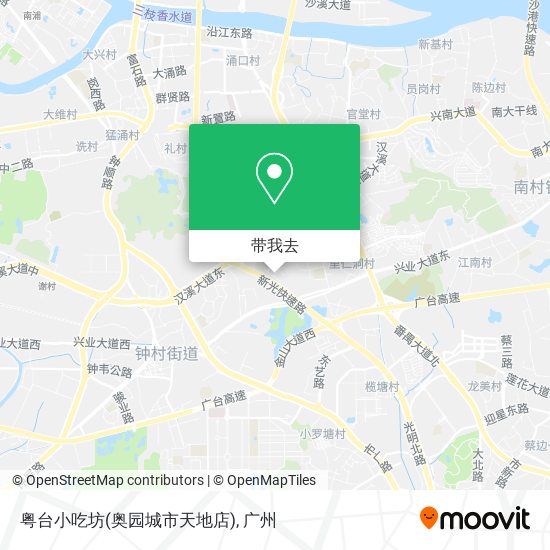 粤台小吃坊(奥园城市天地店)地图