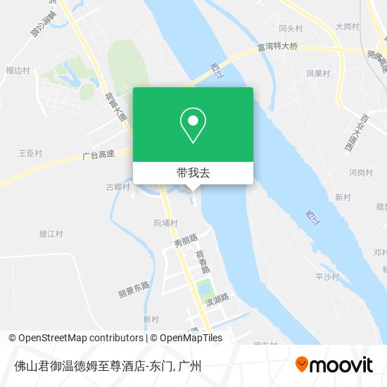 佛山君御温德姆至尊酒店-东门地图