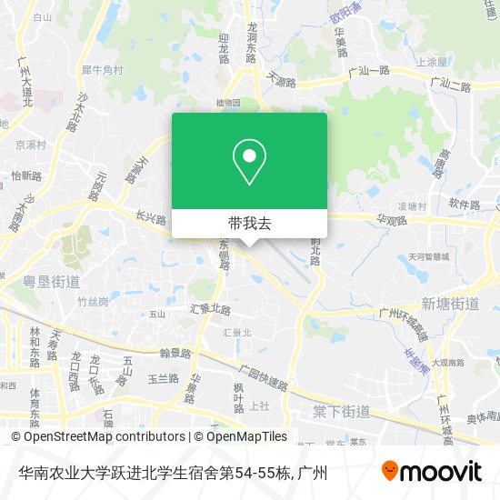 华南农业大学跃进北学生宿舍第54-55栋地图