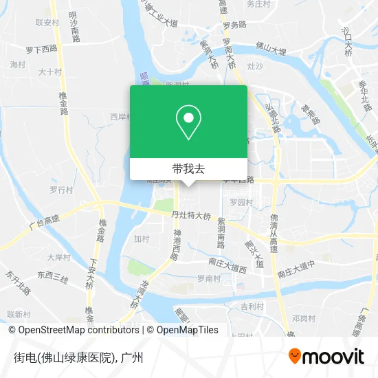 街电(佛山绿康医院)地图