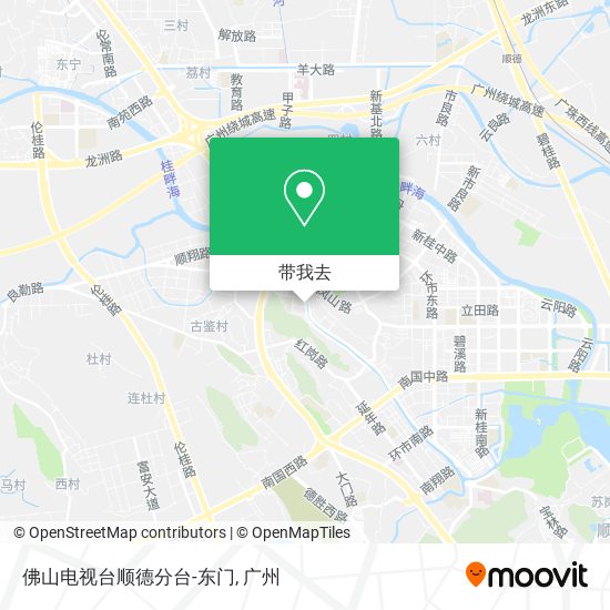 佛山电视台顺德分台-东门地图