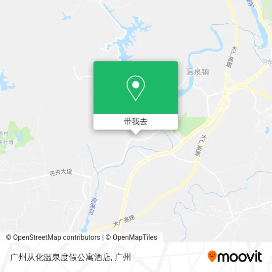 广州从化温泉度假公寓酒店地图