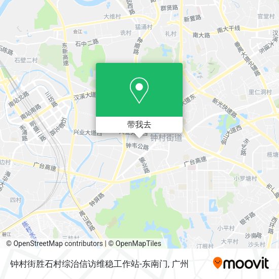 钟村街胜石村综治信访维稳工作站-东南门地图
