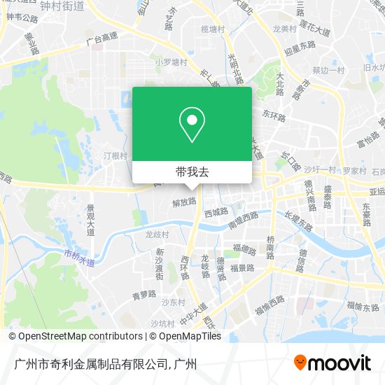 广州市奇利金属制品有限公司地图