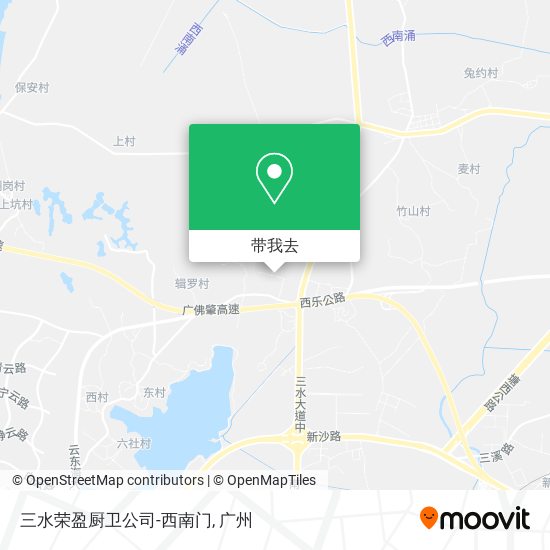 三水荣盈厨卫公司-西南门地图