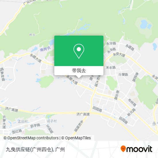 九曳供应链(广州四仓)地图
