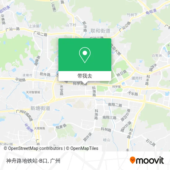 神舟路地铁站-B口地图