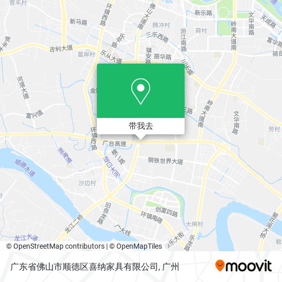广东省佛山市顺德区喜纳家具有限公司地图