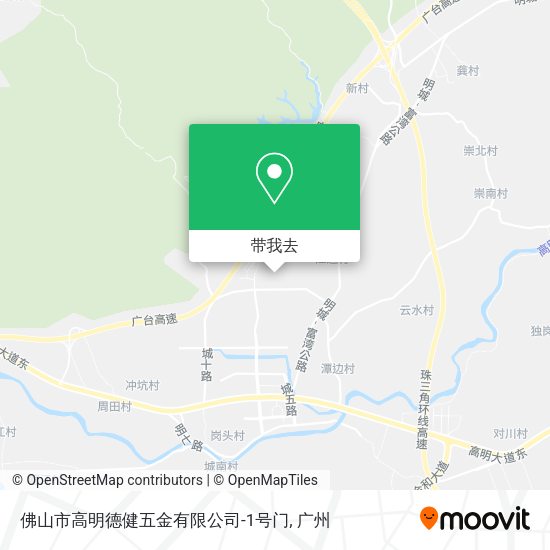 佛山市高明德健五金有限公司-1号门地图