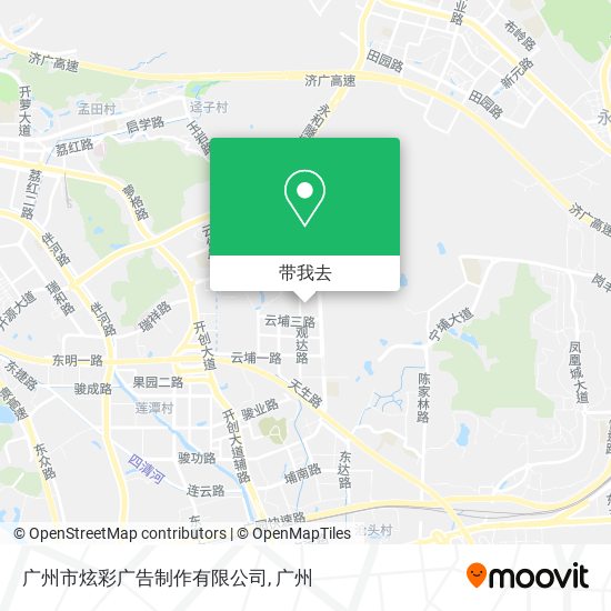 广州市炫彩广告制作有限公司地图