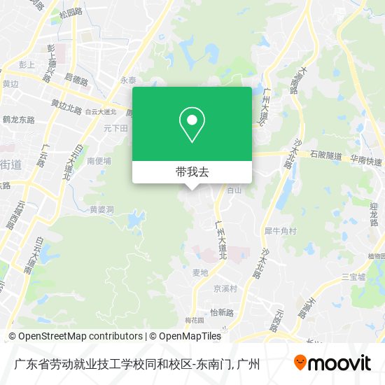 广东省劳动就业技工学校同和校区-东南门地图