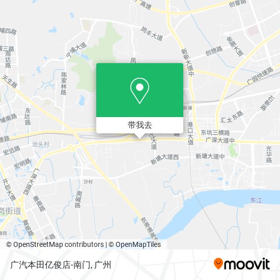 广汽本田亿俊店-南门地图