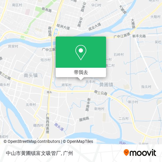中山市黄圃镇富文吸管厂地图