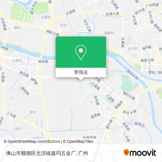 佛山市顺德区北滘镇嘉玛五金厂地图