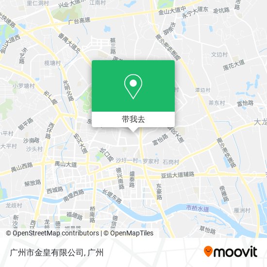 广州市金皇有限公司地图