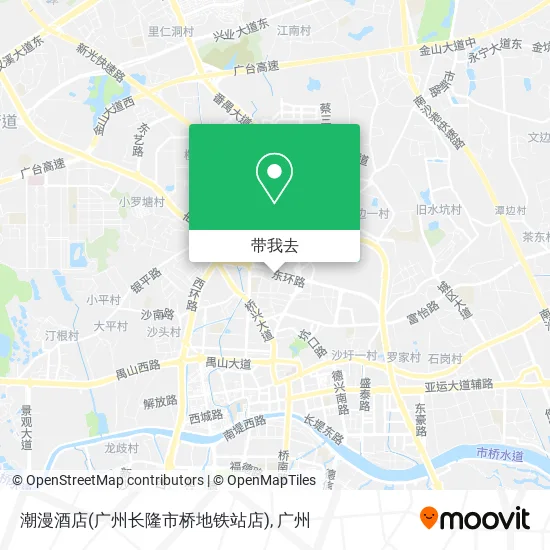 潮漫酒店(广州长隆市桥地铁站店)地图